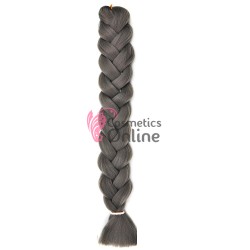 Coada de par afro impletita de 100 cm Premium 1 - Dark Grey 100A38